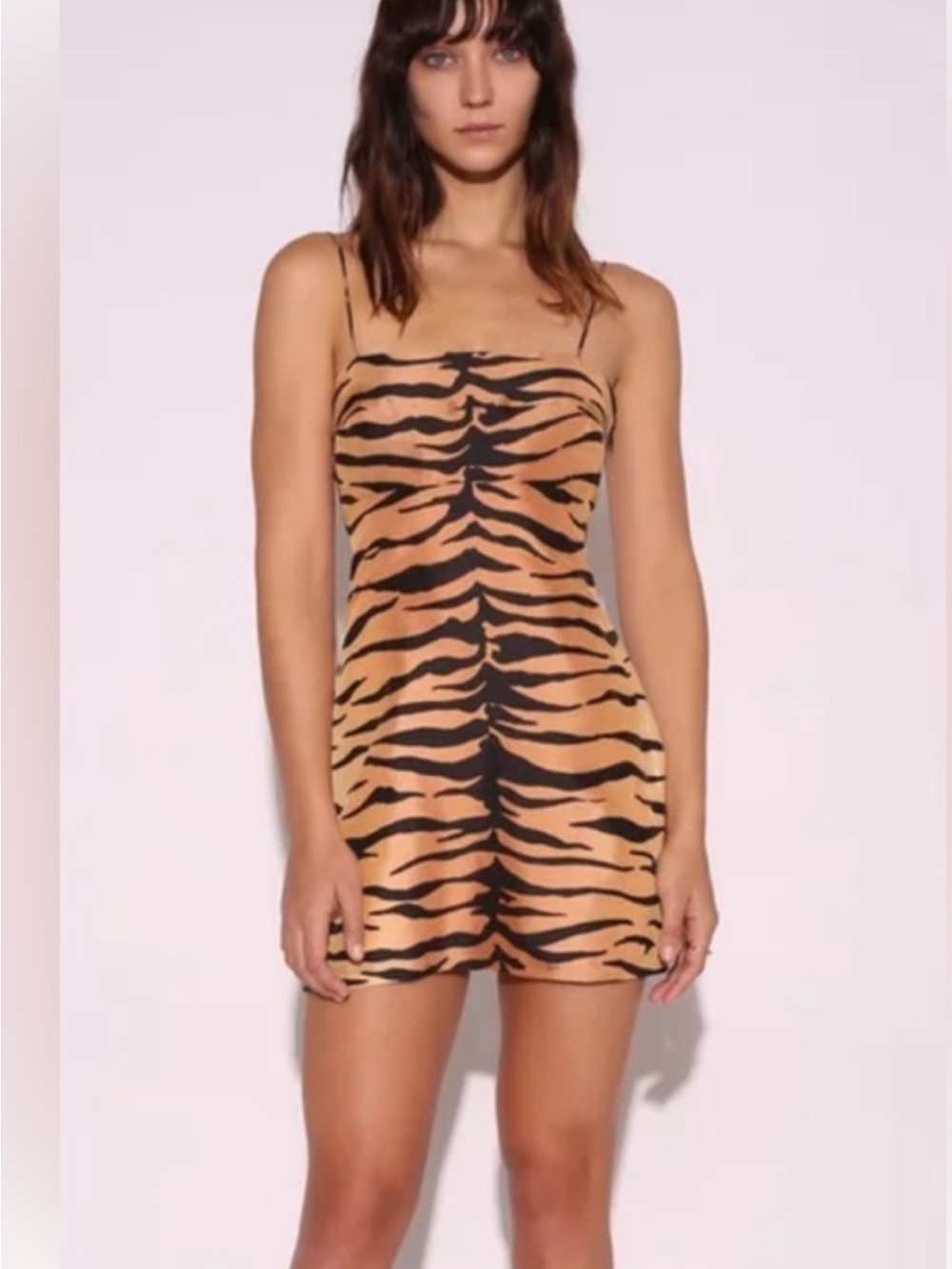 Realisation Par Christy Tiger Print Slip Dress